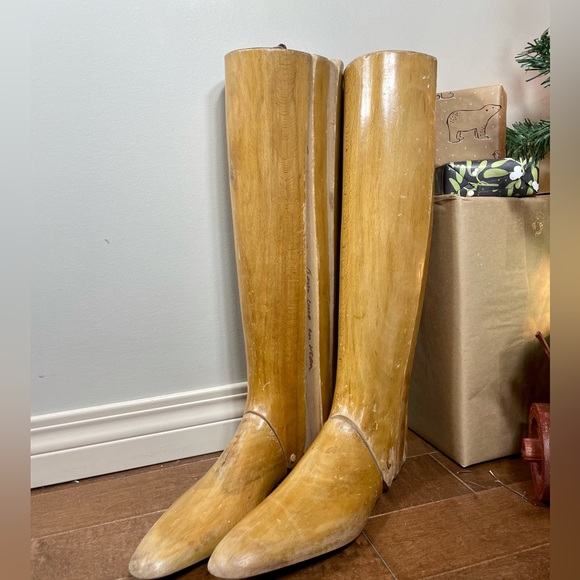 Wooden Boot Form, Vintage Riding Boot Forms, English Crafted Solid Wood - Picture 4 of 8